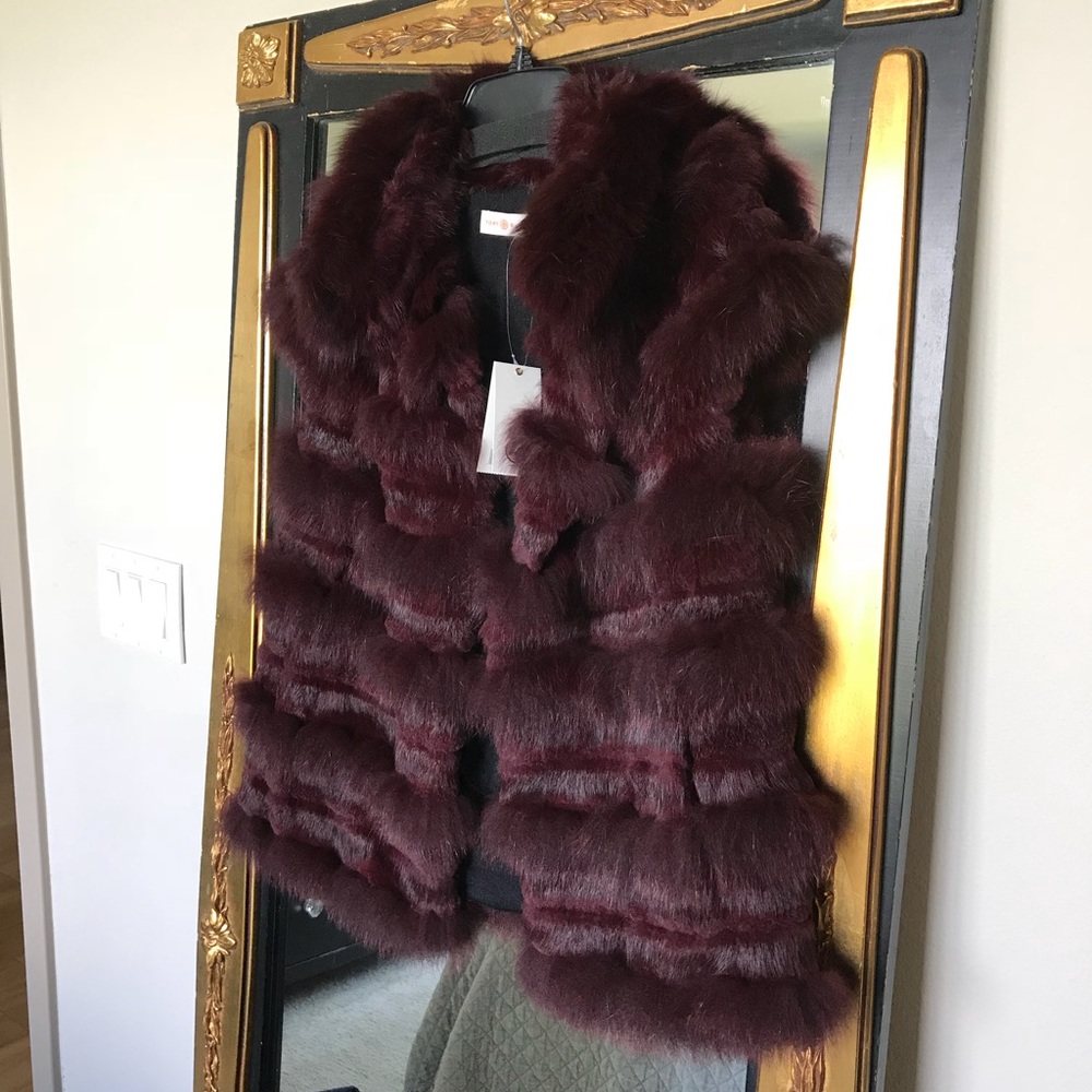 Tory Burch fur vest